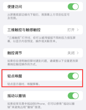 永新苹果授权维修站分享iPhone轻点无法唤醒怎么办