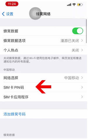 永新苹果14维修网分享如何给iPhone14的SIM卡设置密码 