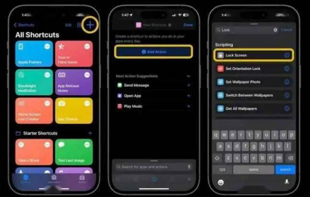 永新苹果14锁屏维修店分享iPhone14升级iOS16.4后如何创建锁屏快捷方式 